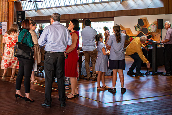 Guests at the signing of the Aboriginal Justice Agreement.