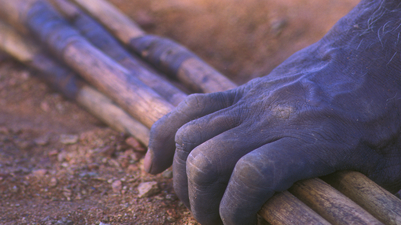 Hand with spears