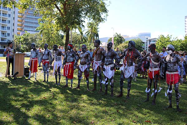 One Mob dancers from Darwin Correctional Centre.One Mob dancer from Darwin Correctional Centre.